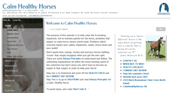 Desktop Screenshot of calmhealthyhorses.com